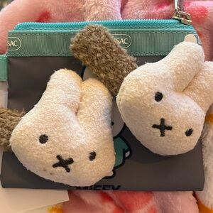 Miffy plush barrettes nwot